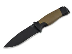 Boker Desertman Fixed Blade Knife Brown/Black Polypropylene Handle Plain Black Blade 02BO083