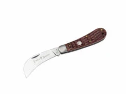 Boker Traditional Series 2.0 Hawkbill Folding Knife Brown Bone Handle D2 Plain Edge 110843