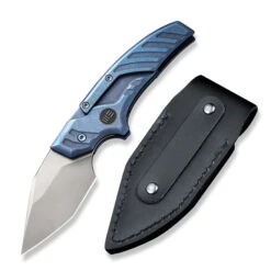 WE Typhoeus Folding Knife Blue Titanium Handle 20CV Dagger Plain Edge Silver Bead Blast Finish WE21036B-3 -Cold Steel Zone 09fa31ec b10a 4a17 8051 a3b6c48833bd 98882.1662565186