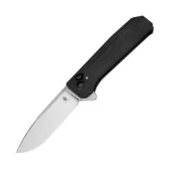 Kizer Brat Button Lock Folding Knife Black G10 Handle 154CM Plain Edge V3630C1