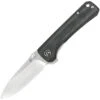 QSP Hawk Folding Knife Black Micarta Handle 14C28N Plain Edge Satin Finish 131-J