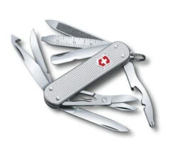 Victorinox Mini Champ Alox Folding Knife/Multi-Tool Silver Handle VN0.6381.26-X2