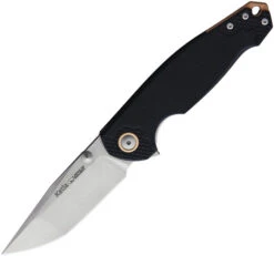 Viper Knives Katla Liner Lock Knife Black G10 Handle Plain M390 Blade V5982GB3D
