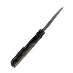 Kansept Shikari Button Lock Folding Knife Black Aluminum/Green Micarta Handle 154CM Plain Edge Black Stonewash Finish T2027B3 -Cold Steel Zone 20T 5 50206.1692217955