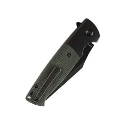 Kansept Shikari Button Lock Folding Knife Black Aluminum/Green Micarta Handle 154CM Plain Edge Black Stonewash Finish T2027B3 -Cold Steel Zone 20T 8 42409.1692217955