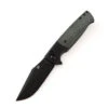 Kansept Shikari Button Lock Folding Knife Black Aluminum/Green Micarta Handle 154CM Plain Edge Black Stonewash Finish T2027B3 -Cold Steel Zone 20T 83282.1692217955