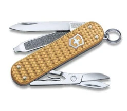 Victorinox Classic Precious Alox Collection Multi-tool Brass Gold Handle 0.6221.405G