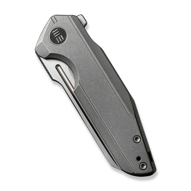 Discontinued WE StarHawk Folding Knife Gray Titanium Handle 20CV Plain Edge Modified Sheepsfoot Silver Bead Blast Finish WE21017-1 8 Discontinued WE StarHawk Folding Knife Gray Titanium Handle 20CV Plain Edge Modified Sheepsfoot Silver Bead Blast Finish WE21017-1 - Image 6