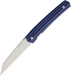 Ruike P865 Liner Lock Pocket Knife Black Blue G10 Handle Plain Satin Blade P865Q