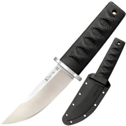 Cold Steel Mini Japanese Reinforced Point Fixed Blade Knife Black Kray-Ex Handle Plain Edge CS17DB