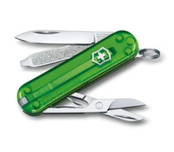 Victorinox Classic SD Multitool Transparent Green Tea Handle Plain Edge 0.6223.T41G