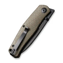 Civivi Sokoke Folding Knife Green Burlap Micarta Handle 14C28N Drop Point Plain Edge Black Stonewash Finish C22007-2 -Cold Steel Zone C22007 2 Sokoke 5 54734.1671469882