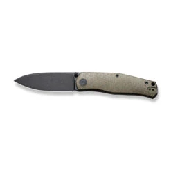 Civivi Sokoke Folding Knife Green Burlap Micarta Handle 14C28N Drop Point Plain Edge Black Stonewash Finish C22007-2 -Cold Steel Zone C22007 2 Sokoke 8 58352.1671469882