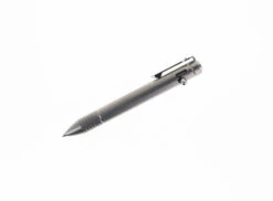 Chaves Ultramar Bolt Action Pen Gray Titanium Body Stonewash Finish Black Ink PEN/BA/SSWTI