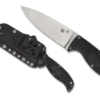 Spyderco Enuff Fixed Blade Knife Black FRN Handle VG-10 Plain Edge FB31PBK2 -Cold Steel Zone FB3 64850.1674054974