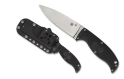 Spyderco Enuff Fixed Blade Knife Black FRN Handle VG-10 Plain Edge FB31PBK2