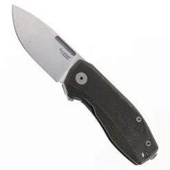 Lion Steel Nano Flipper Pocket Knife Magnacut Steel Green Micarta Handle NA01-CVG