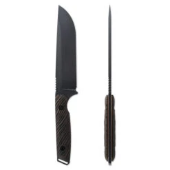 Toor Field 1.0 Fixed Blade Knife Battleship Gray Walnut Dynamic Fluting Handle CPM154 Plain Edge