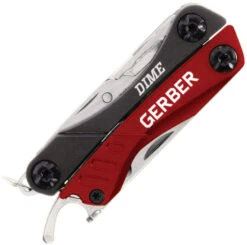 Gerber Dime Micro Tool Red Plier Knife Screw Drivers Ten Components 30-000417 -Cold Steel Zone Product 16761 76897.1682702388