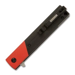 RoseCraft Blades Joka Folding Knife Black/Red G10 Handle RPM9 Clip Point Plain Edge Stonewash Finish RCM011-RDB -Cold Steel Zone RCM011 RDB Back Closed 680x680 09039.1694804352