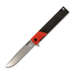 RoseCraft Blades Joka Folding Knife Black/Red G10 Handle RPM9 Clip Point Plain Edge Stonewash Finish RCM011-RDB -Cold Steel Zone RCM011 RDB Front Opened 680x680 97424.1694804352