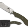 Spyderco Stok Drop Point Fixed Blade Knife OD Green G10 Handle 8Cr13MoV Plain Edge FB50GPOD -Cold Steel Zone SC50 76060.1674065703