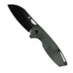 Kansept Model 6 Folding Knife Green Micarta Handle 154CM Plain Edge Black Stonewash Finish T1022A2 -Cold Steel Zone T102 3 34964.1692901809
