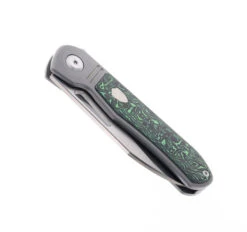 Tuya Knives Mutt Flipper Folding Knife Green Carbon Fiber Handle S90V Plain Edge Limited T1719-A -Cold Steel Zone TUYA T1719 A 01 80107.1694544776