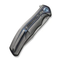WE Zonda Folding Knife Black Titanium/Titanium Marble Carbon Fiber Inlay Handle 20CV Clip Point Plain Edge Gray Hand Rubbed Finish WE22016-4 -Cold Steel Zone WE22016 4 Zonda 5 33778.1691425431