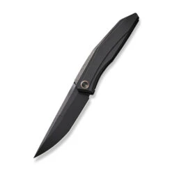 WE Cybernetic Folding Knife Black Titanium Handle 20CV Plain Edge Black Stonewash Finish Liited Edition WE22033-1