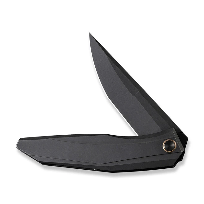 WE Cybernetic Folding Knife Black Titanium Handle 20CV Plain Edge Black Stonewash Finish Liited Edition WE22033-1 5 WE Cybernetic Folding Knife Black Titanium Handle 20CV Plain Edge Black Stonewash Finish Liited Edition WE22033-1 - Image 3
