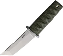Cold Steel Kyoto Ll Fixed Blade Knife OD Green Kray Ex Handle 8Cr13MoV Plain Edge Stonewash Finish 17DAODSW