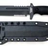 Halfbreed Blades Large Infintry Fixed Blade Knife Black G10 Handle D2 Clip Point Partially Serrated LIK-01-BLK