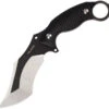 Ruike Fixed Blade Knife Black Sculped G10 Handle Stonewash/BLK Plain Edge F181B