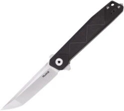Cold Steel Zone 13 Ruike P127 Liner Lock Flipper Knife Black G10 Handle Plain Brushed Blade P127-B
