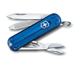 Victorinox Classic SD Multitool Transparent Deep Ocean Handle Plain Edge 0.6223.T2G